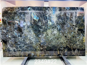 Labradorite Blue Flower Slab For Home Decor