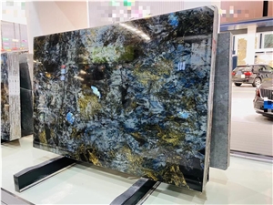 Labradorite Blue Flower Slab For Home Decor Luxury