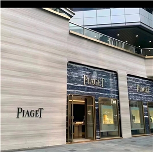 New Arrival Cross Cut White Wooden Marble For Hotel Project