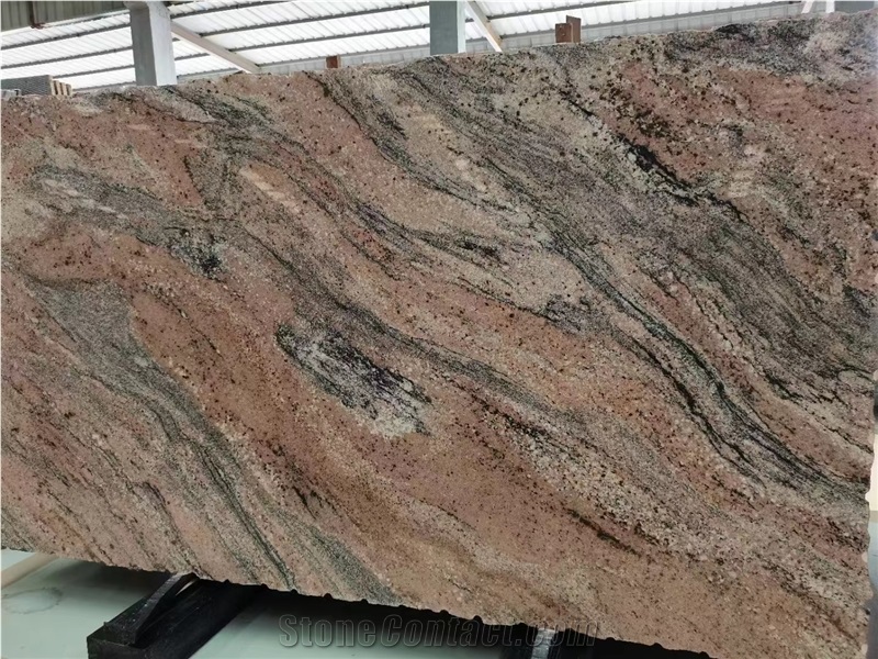 Wave Veins Black Quartzite Slab Stone Golden  White Color