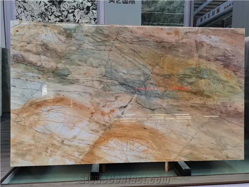 White Black Quartzite Luxury Stone Slab Stone Tile