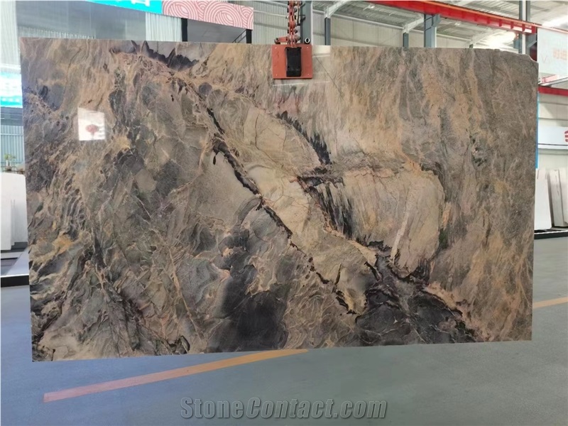 White Black Quartzite Luxury Stone Slab Stone Tile