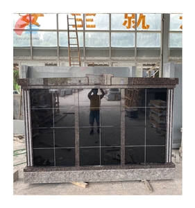 High Quality India Mahogany Natural Stone Columbarium