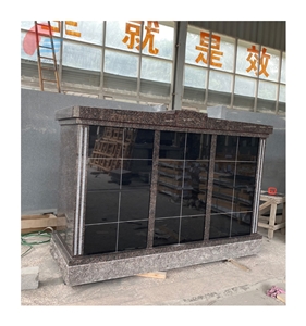 High Quality India Mahogany Natural Stone Columbarium