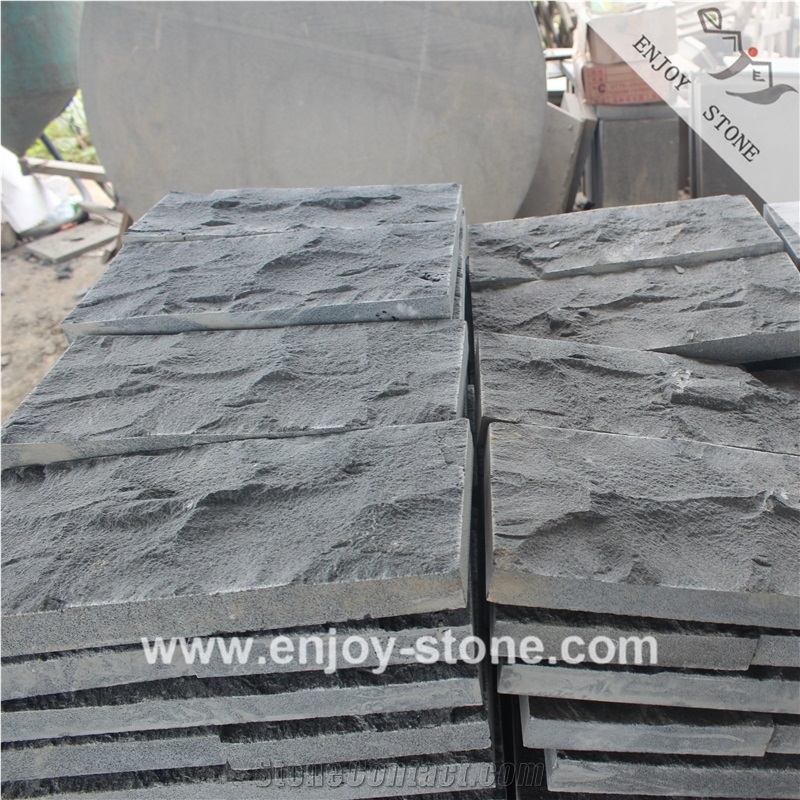 Black Basalt Hainan Black Basalt Natural Split/Mushroomed