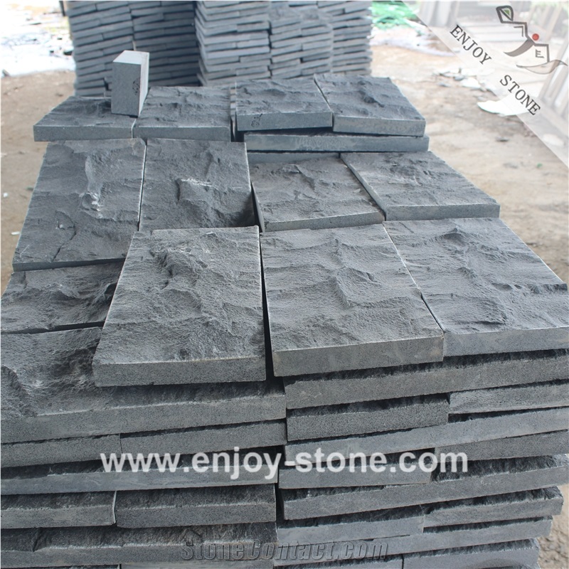 Black Basalt Hainan Black Basalt Natural Split/Mushroomed
