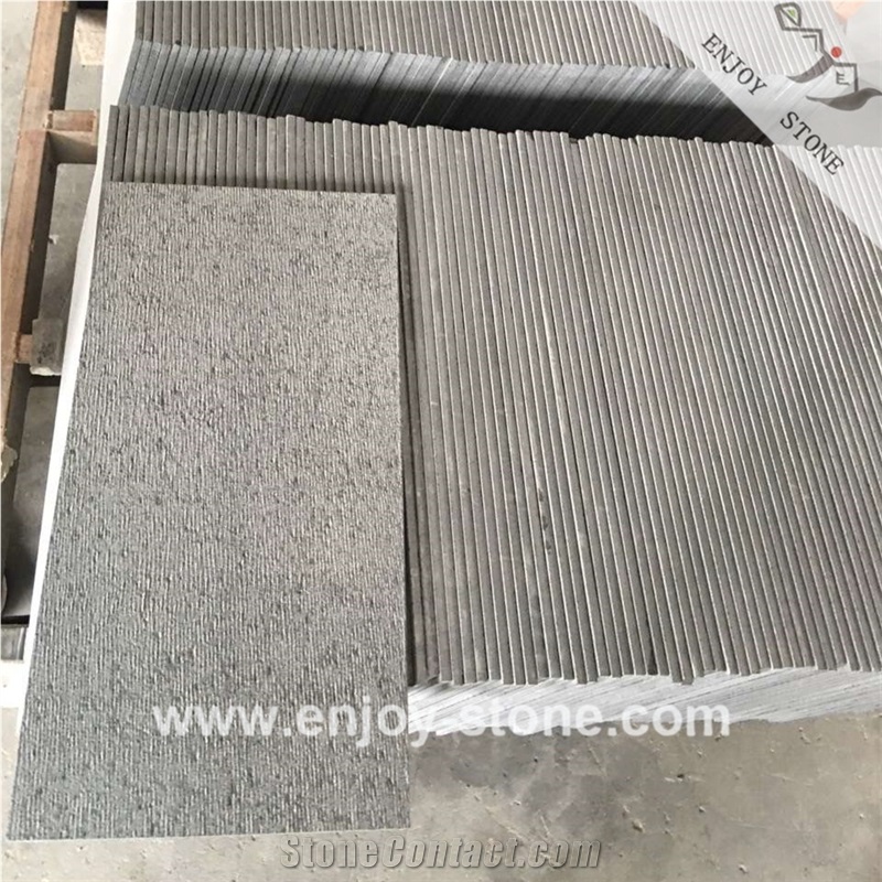 China Black Basalt  Tiles Chiseled