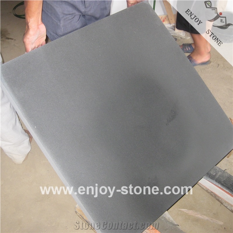 China Grey Basalt Basalt Tiles Honed