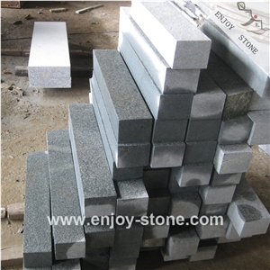 Flamed G612 Olive Green Granite Curb Stone