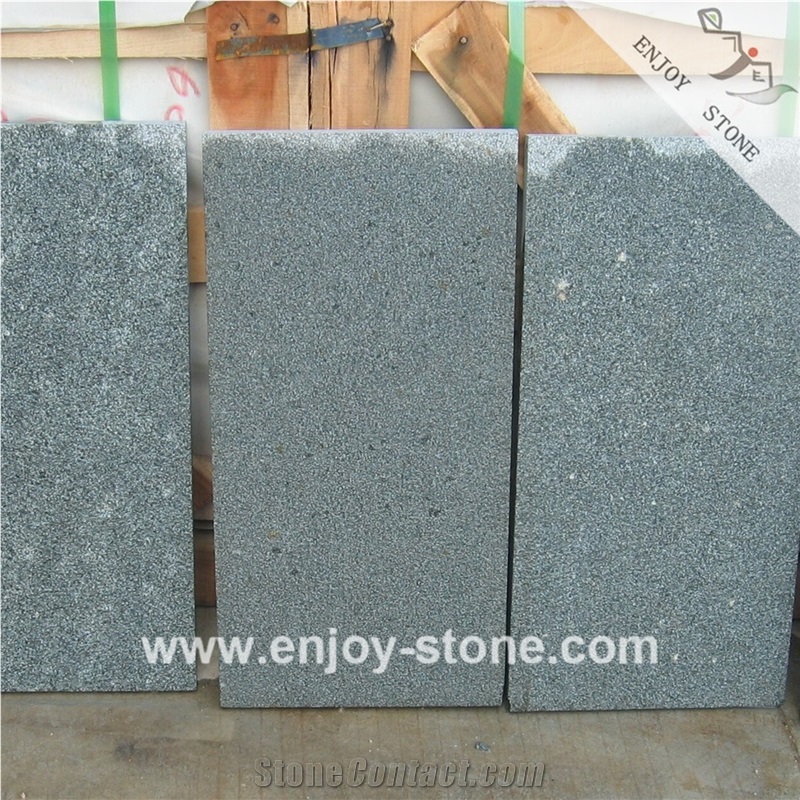 G612 Green Granite/Olive Green/Granite Tiles Bush Hammered