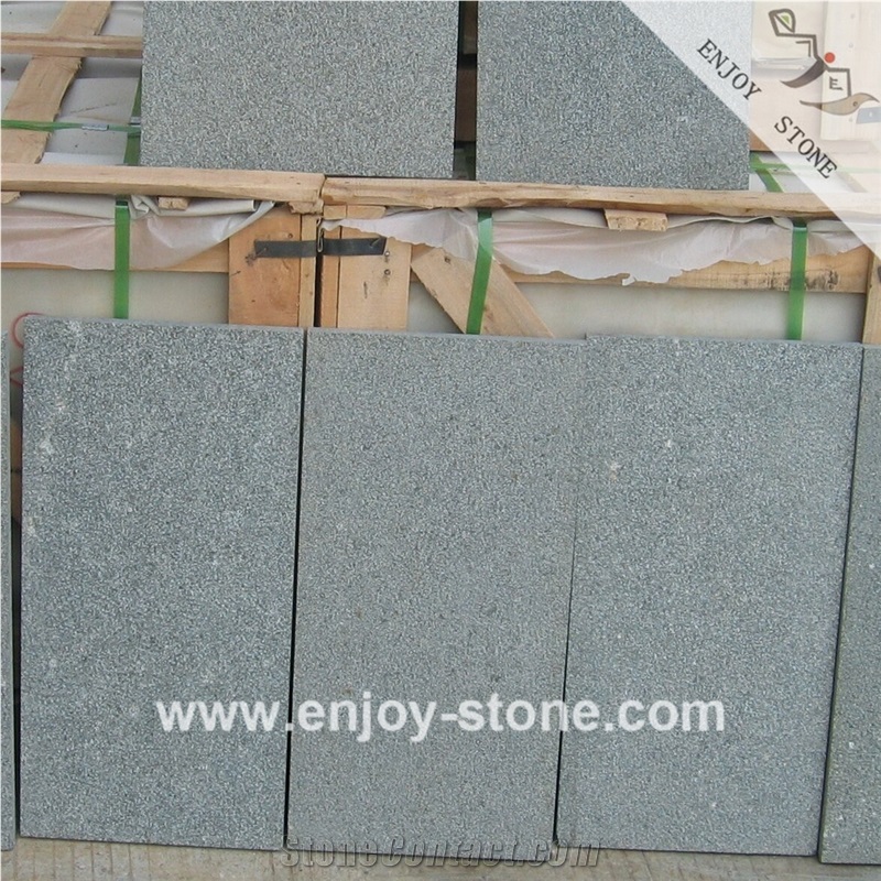 G612 Green Granite/Olive Green/Granite Tiles Bush Hammered
