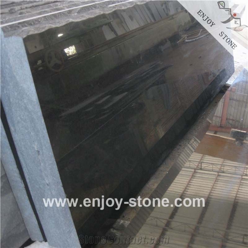 G684 Black Basalt Slabs Polished