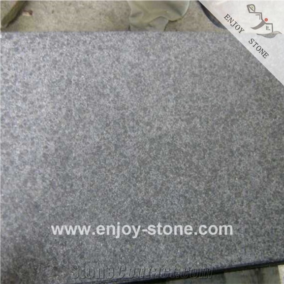 G684 Flamed  Black Basalt Tile  Slabs