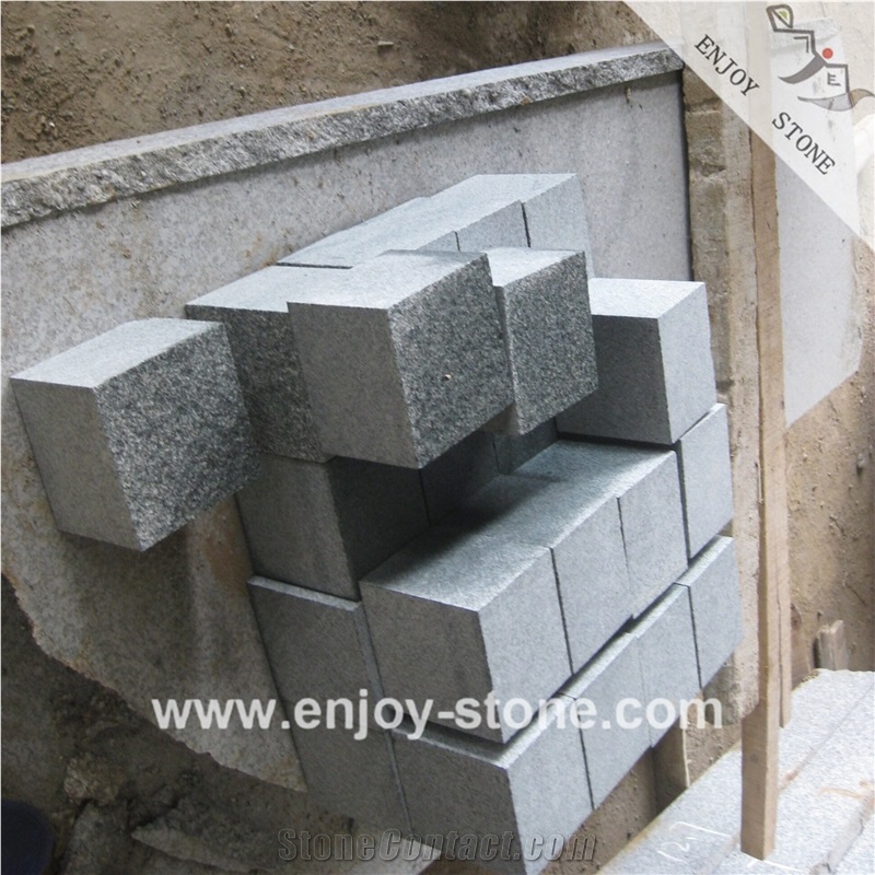 Green Granite G612 Olive Green Granite Cobblestone Pavers