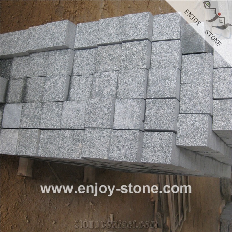 Green Granite G612 Olive Green Granite Cobblestone Pavers