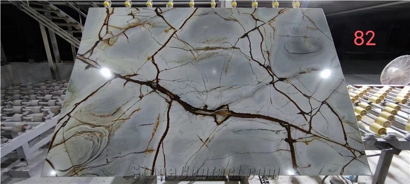 BLUE ROMA  QUARTZITE SLAB TILES CHINA