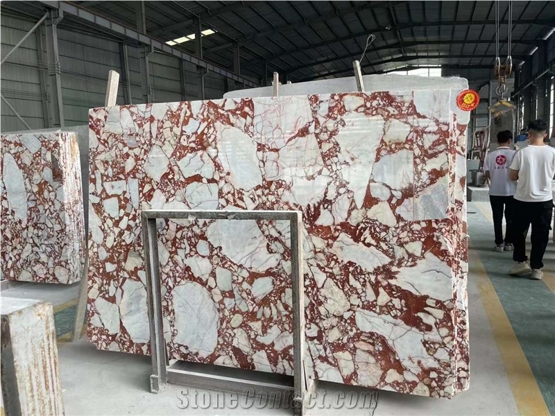 Bulgari Red Marble Slab Tiles