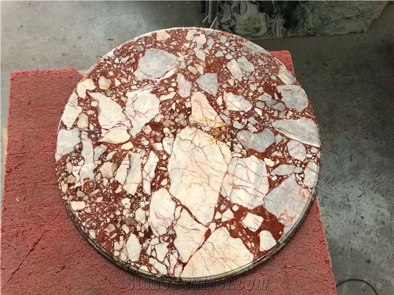 Bulgari Red Marble Slab Tiles