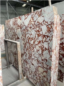 Bulgari Red Marble Slab Tiles