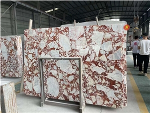 Bulgari Red Marble Slab Tiles
