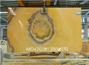 China Yellow Agate Jade Slab Tiles