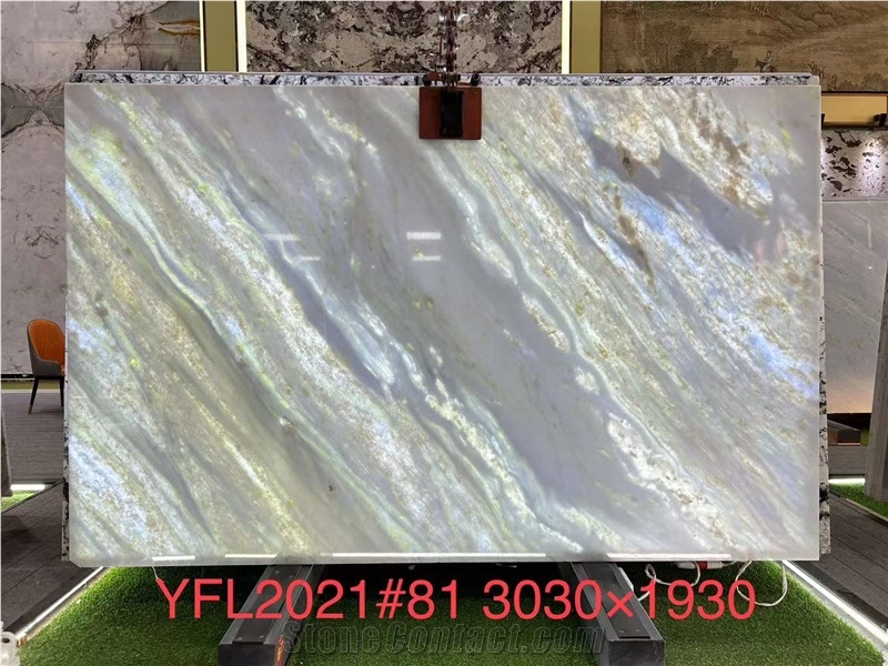 Cristalita Ocean Blue Marble Slab Tiles