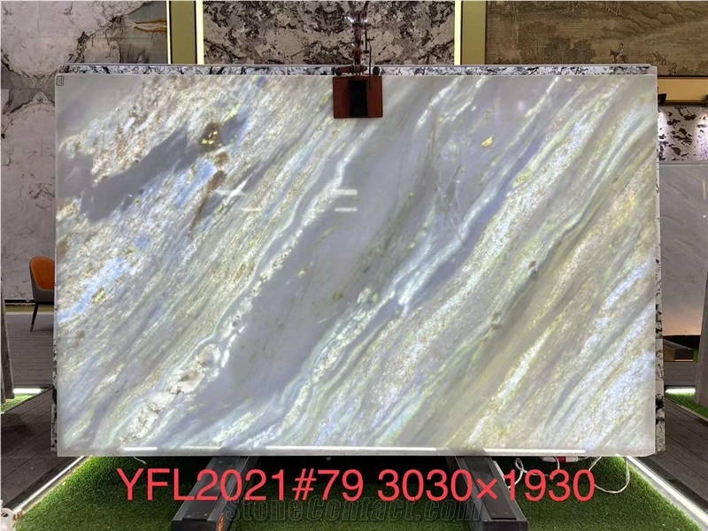Cristalita Ocean Blue Marble Slab Tiles