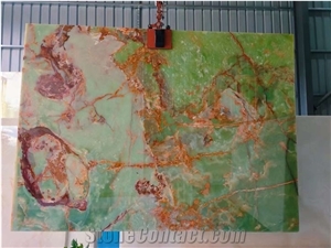 Dark Sapphire Green Onyx Slab Tiles