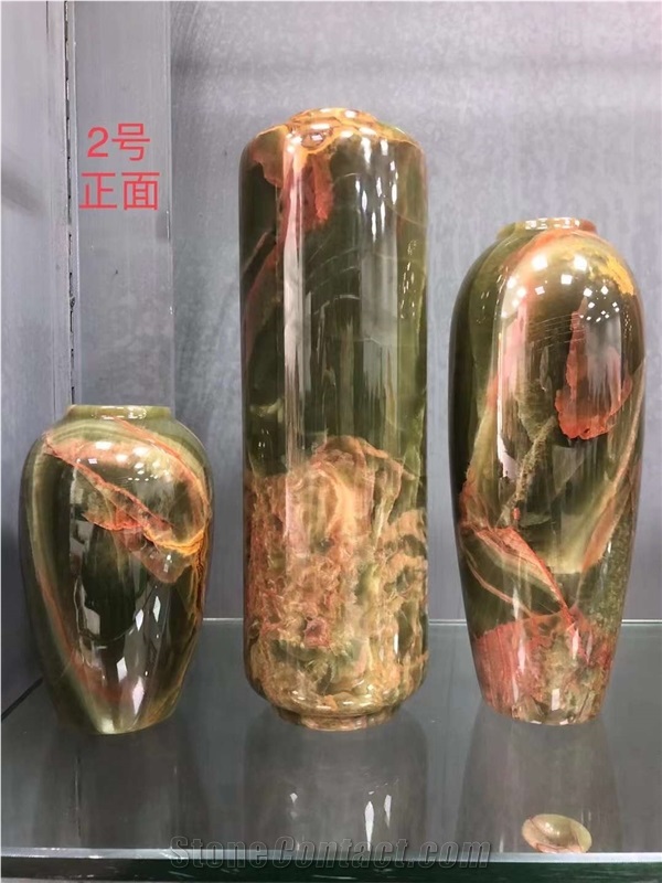 GREEN ONYX VASE CHINA  EXPORT STONE VASE BEST PRICE