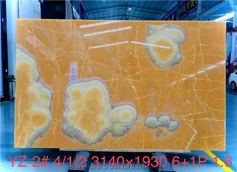 Orange Onyx Slab Tile