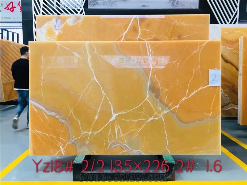 Orange Onyx Slab Tile