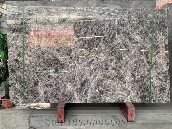 Silver Fox Grey Marble Slab