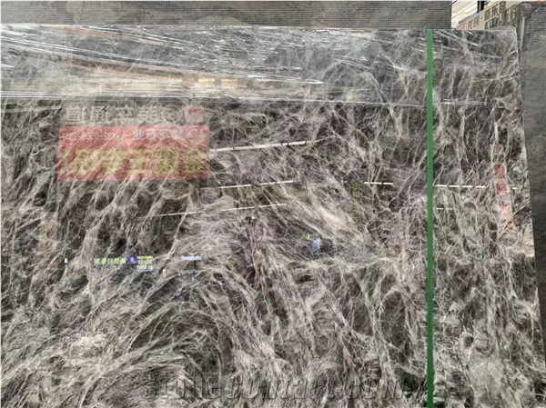 Silver Fox Grey Marble Slab