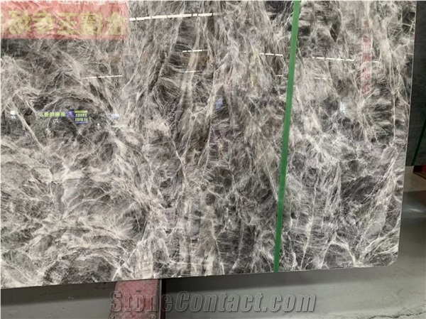 Silver Fox Grey Marble Slab