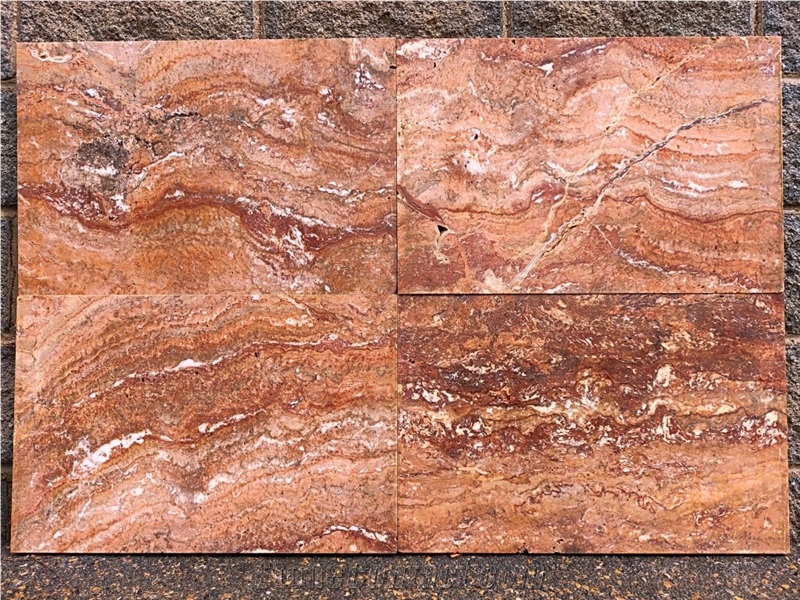 Travertino Rojo -Red Travertine Tiles