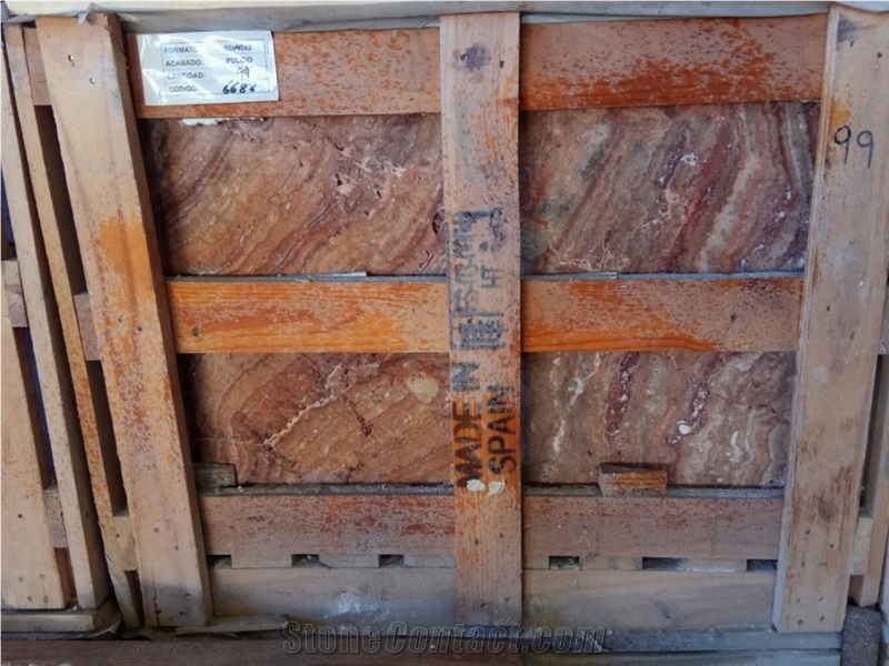 Travertino Rojo -Red Travertine Tiles