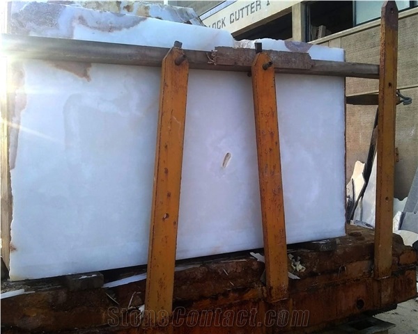 Pure White Onyx, Afghan White Onyx Slabs