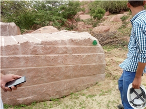 Red Granite Blocks