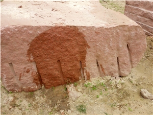 Red Granite Blocks