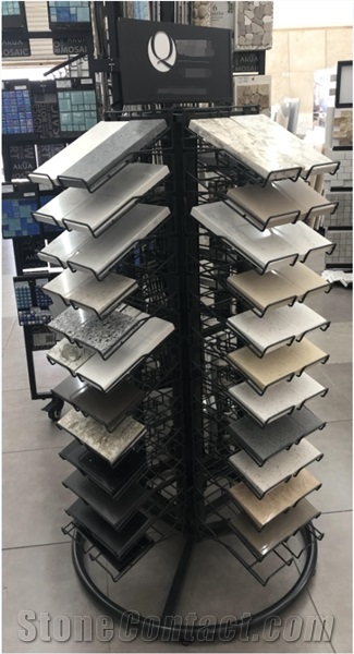 Quartz And Porcelain Sample Tower Tile Display Rack