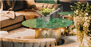 Semi Precious Stone Gemstone Agate Malachite Table Top