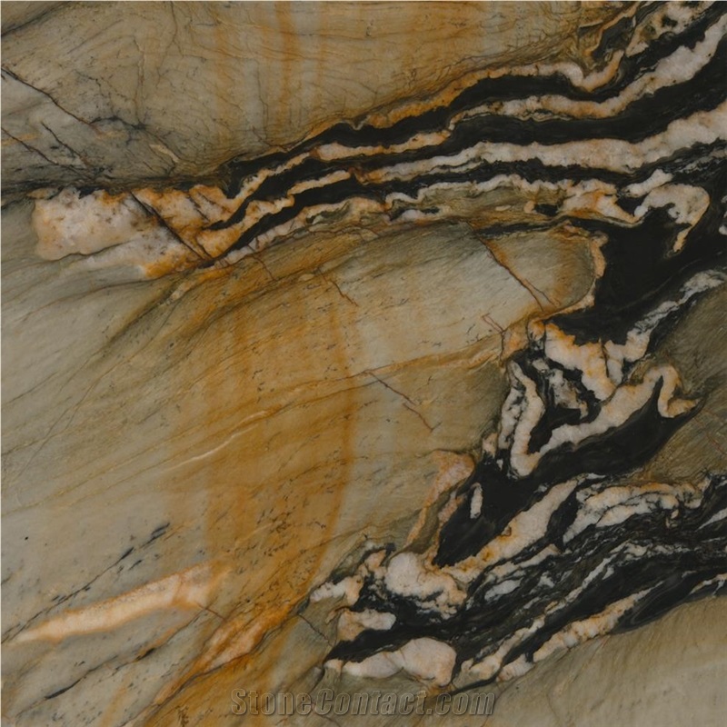 Golden Flame Quartzite Tile