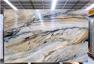 Golden Flame Quartzite Slab