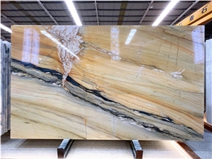 Golden Flame Quartzite Slab