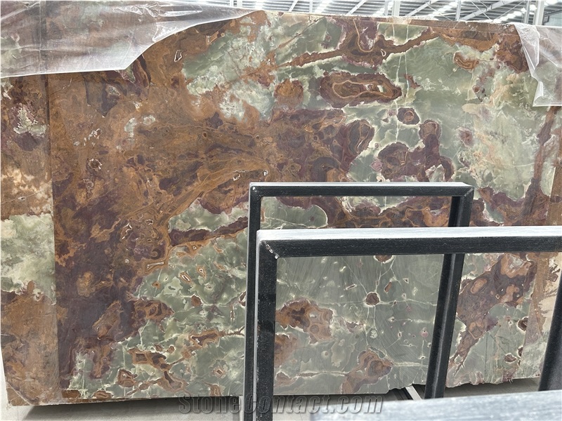 Multicolor Green Onyx Slab