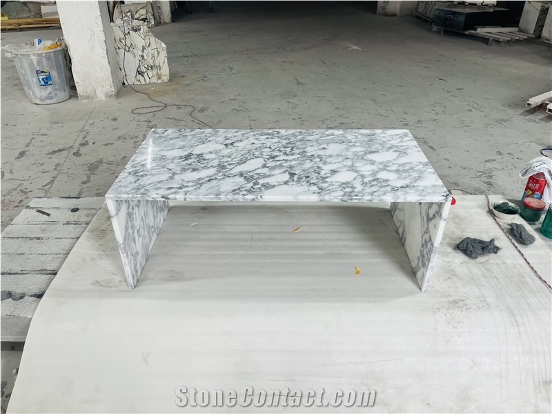 Arabescato White Marble Coffee Tables Modern Design