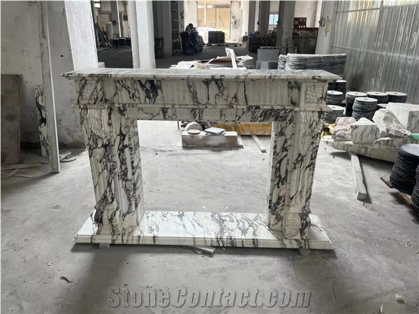 Calacatta Viola Marble Stone Fireplaces
