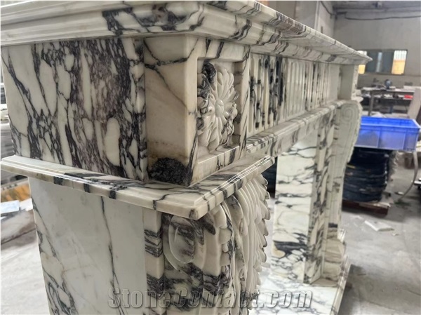 Calacatta Viola Marble Stone Fireplaces