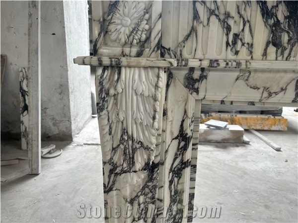 Calacatta Viola Marble Stone Fireplaces