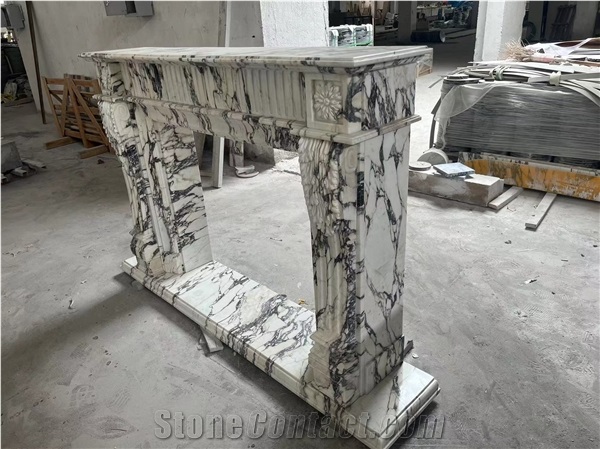 Calacatta Viola Marble Stone Fireplaces
